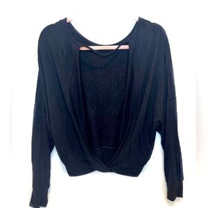 Express open back yoga top